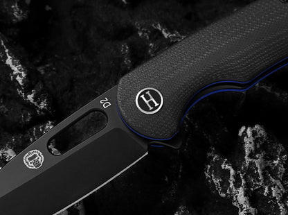 The Venture Point Folding Pocket Knife Giftset for Men and Women (Black and Blue)