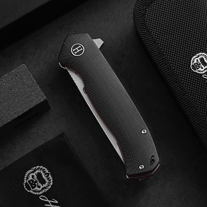 The Pathfinder Folding Pocket Knife Giftset for Men and Women (Silver and Red)