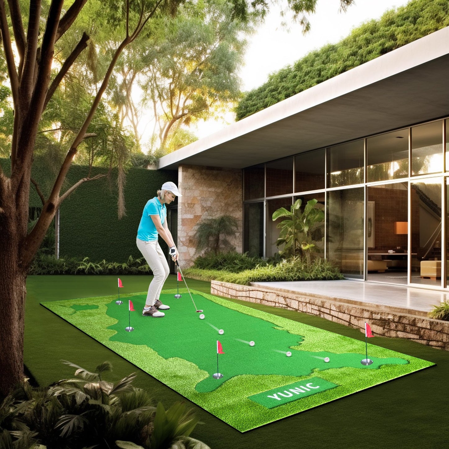 Golf Putting Green (16ft, Style US Map)