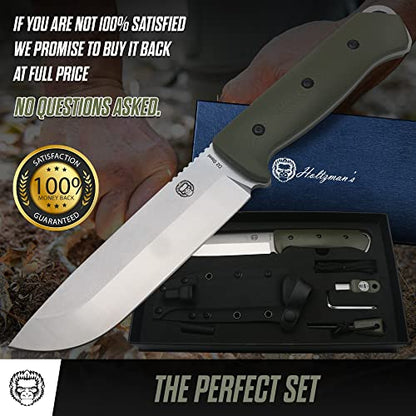 The Bushwhacker D2 Steel Bushcraft Survival Knife Gift Set (Selection)