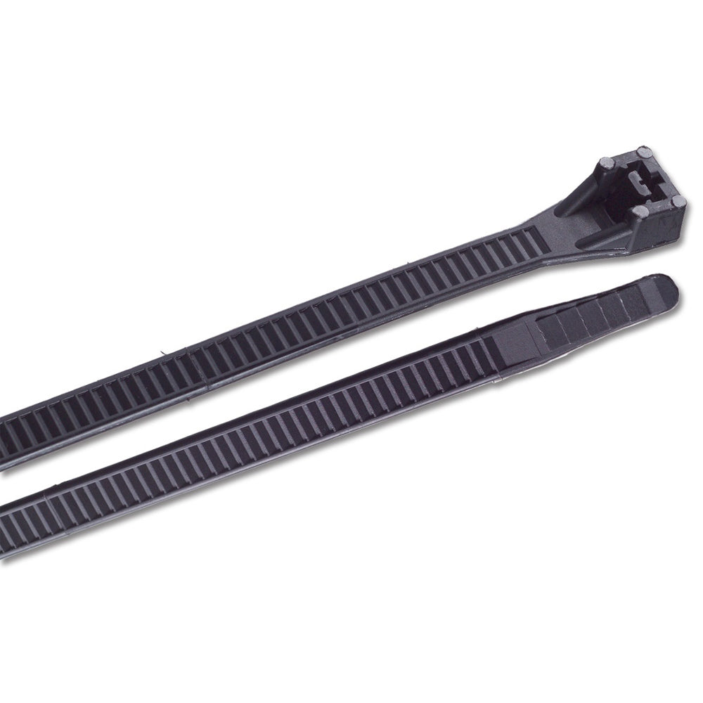 Ancor 15in UV Black Heavy Duty Cable Zip Ties - 100 Pack