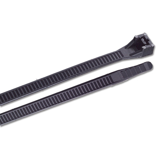 Ancor 15in UV Black Heavy Duty Cable Zip Ties - 100 Pack