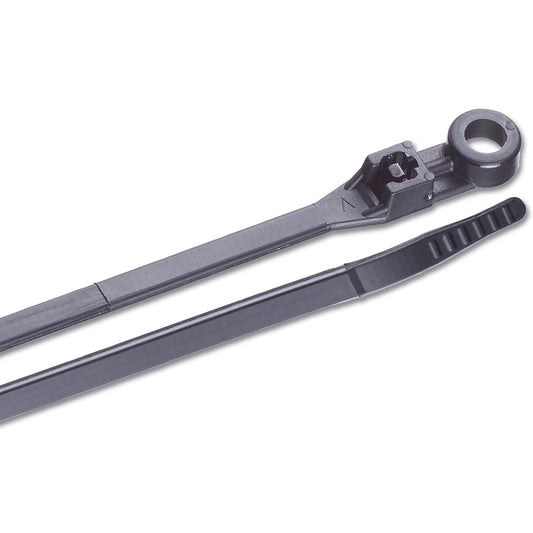 Ancor 14in UV Black Mounting Cable Zip Ties - 25 Pack