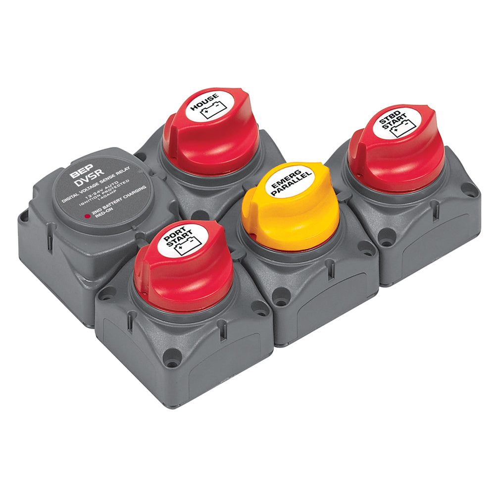 BEP Battery Distribution Cluster for Twin Inboard Engines with Three Battery Banks