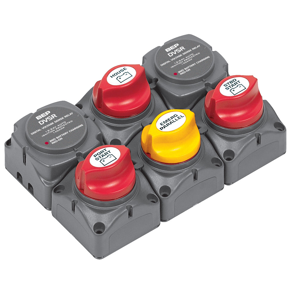 BEP Battery Distribution Cluster for Twin Outboard Engines with Three Battery Banks