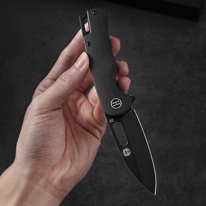 The Venture Point Folding Pocket Knife Giftset for Men and Women (Black and Blue)