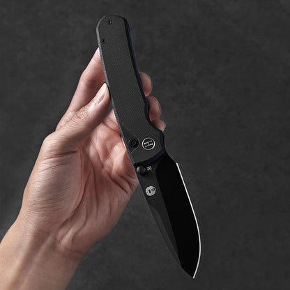 The Loyalist Folding Pocket Knife Giftset for Men and Women (Black and Blue)