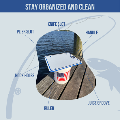 Made in the USA | Premium Bucket or Cooler Fishing Cutting Board