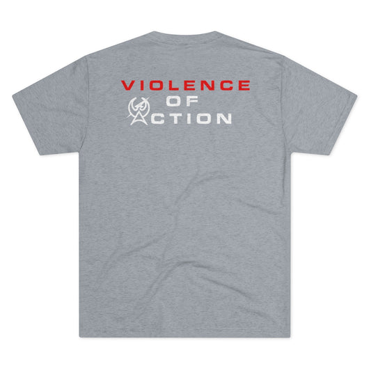 ATACLETE Destroyer Gray Men's Violence Of Action Tri-Blend Crew Tee