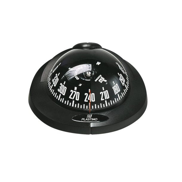 Plastimo Compass Offshore 75 Dashboard Black with Gery Card  | SendIt Sailing