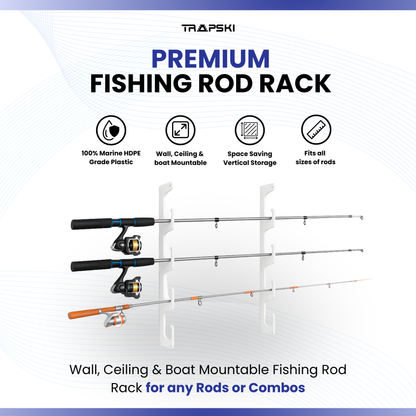 Made in the USA Fishing Rod Rack | Wall or Ceiling Mounted