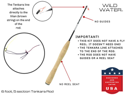 Wild Water Fly Fishing 6ft Tenkara Rod | SendIt Sailing