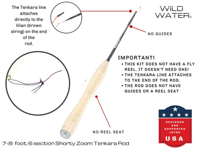 Wild Water Fly Fishing 7ft - 8ft Shorty Zoom Tenkara Rod | SendIt Sailing