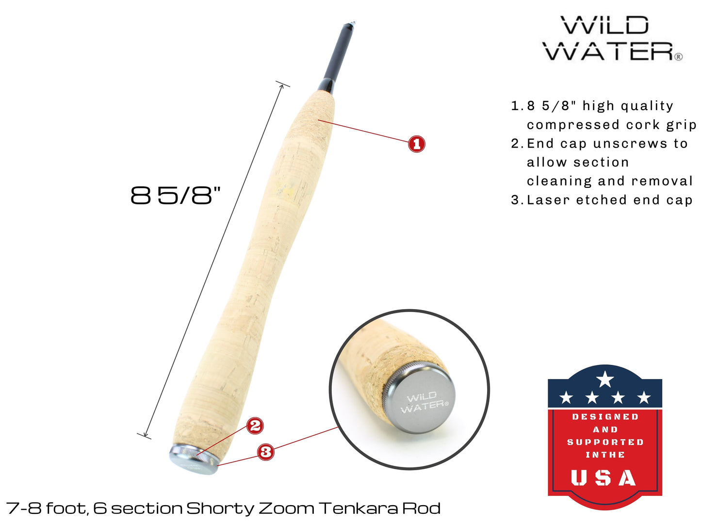 Wild Water Fly Fishing 7ft - 8ft Shorty Zoom Tenkara Rod | SendIt Sailing