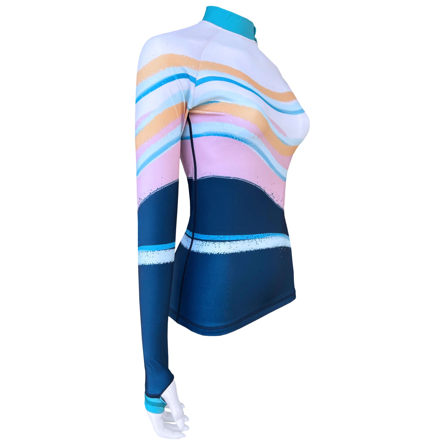 Long Sleeve Rash Guard for Women UPF 50+ | Art - Sandy