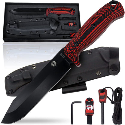 12.32" LAVALINE SURVIVAL KNIFE WITH FIXED 1095 HIGH CARBON STEEL BLADE