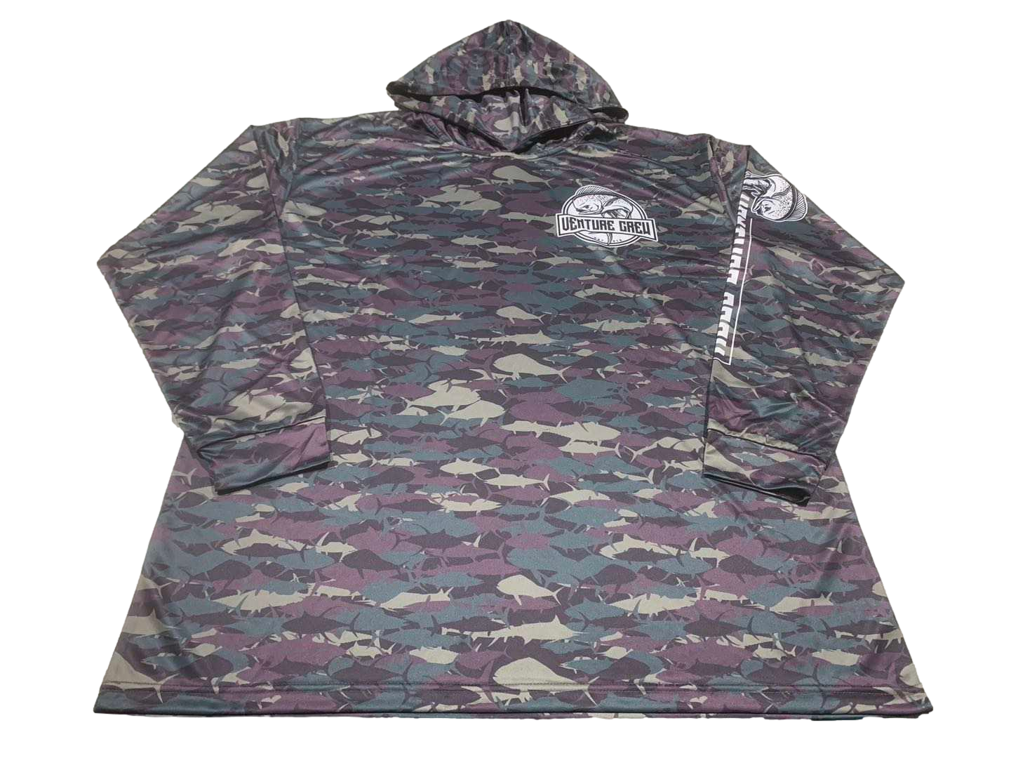 Venture Crew Mahi Pelagic Camo Face Buff Dri Fit Hoodie  (Adult/Youth)