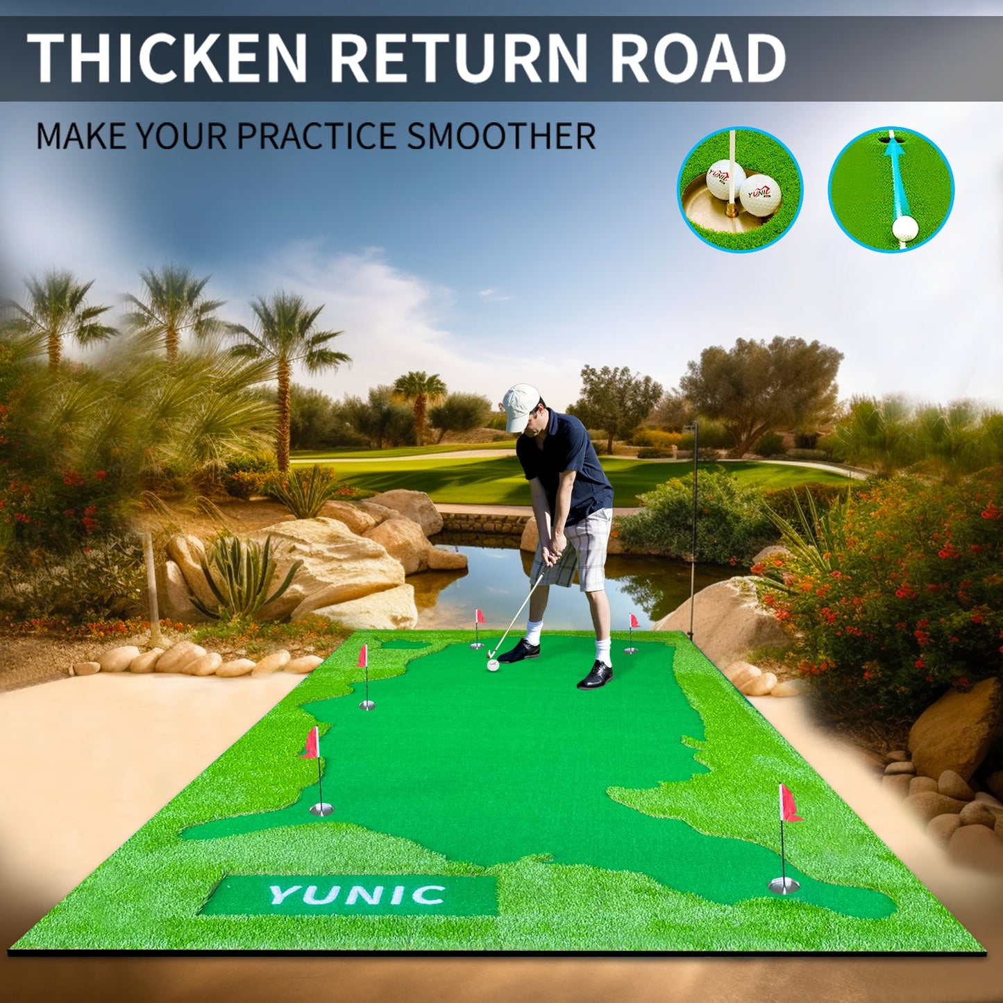 Golf Putting Green (16ft, Style US Map)