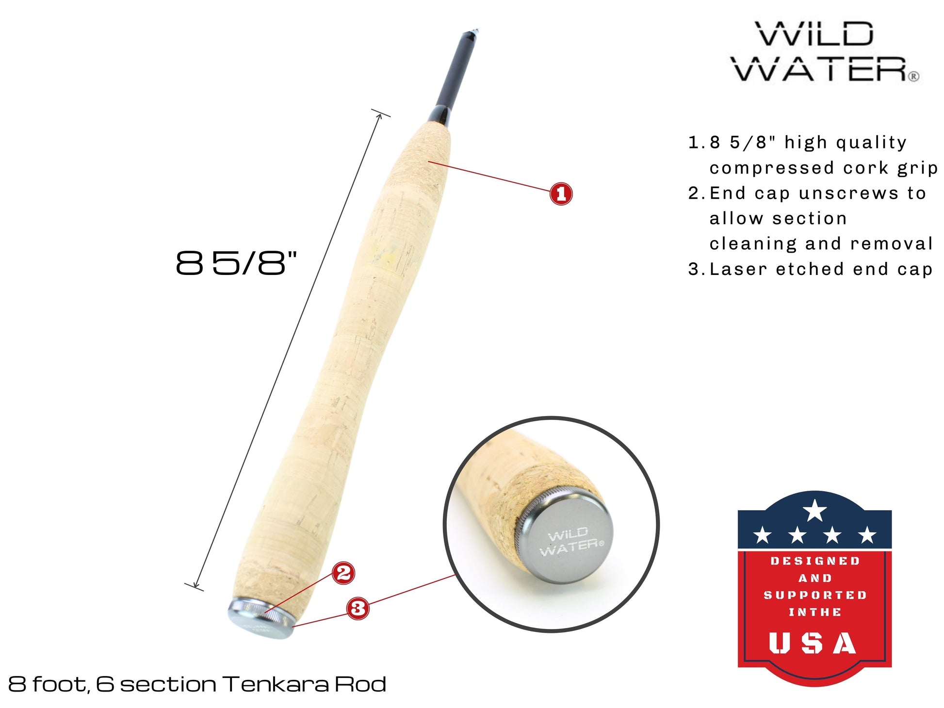 Wild Water Fly Fishing 8ft Tenkara Rod | SendIt Sailing