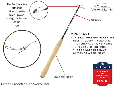 Wild Water Fly Fishing 8ft Tenkara Rod | SendIt Sailing