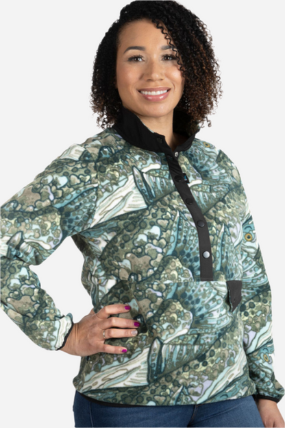 Steel My Heart Riffle Snap Fleece