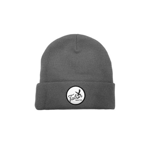 Grey Beanie w/ Script Logo