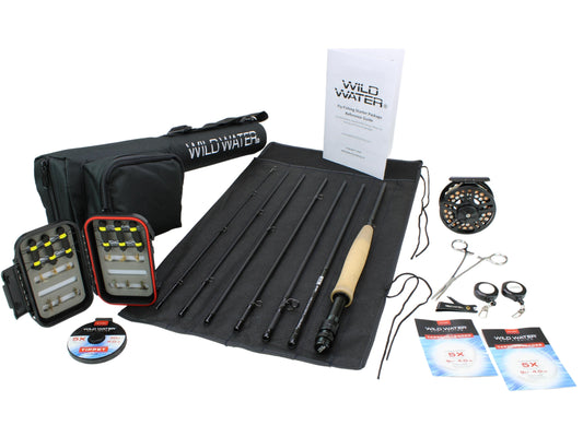 Wild Water Fly Fishing Kit with CNC Fly Reel - 9 ft 5 wt 7-piece Rod | SendIt Sailing