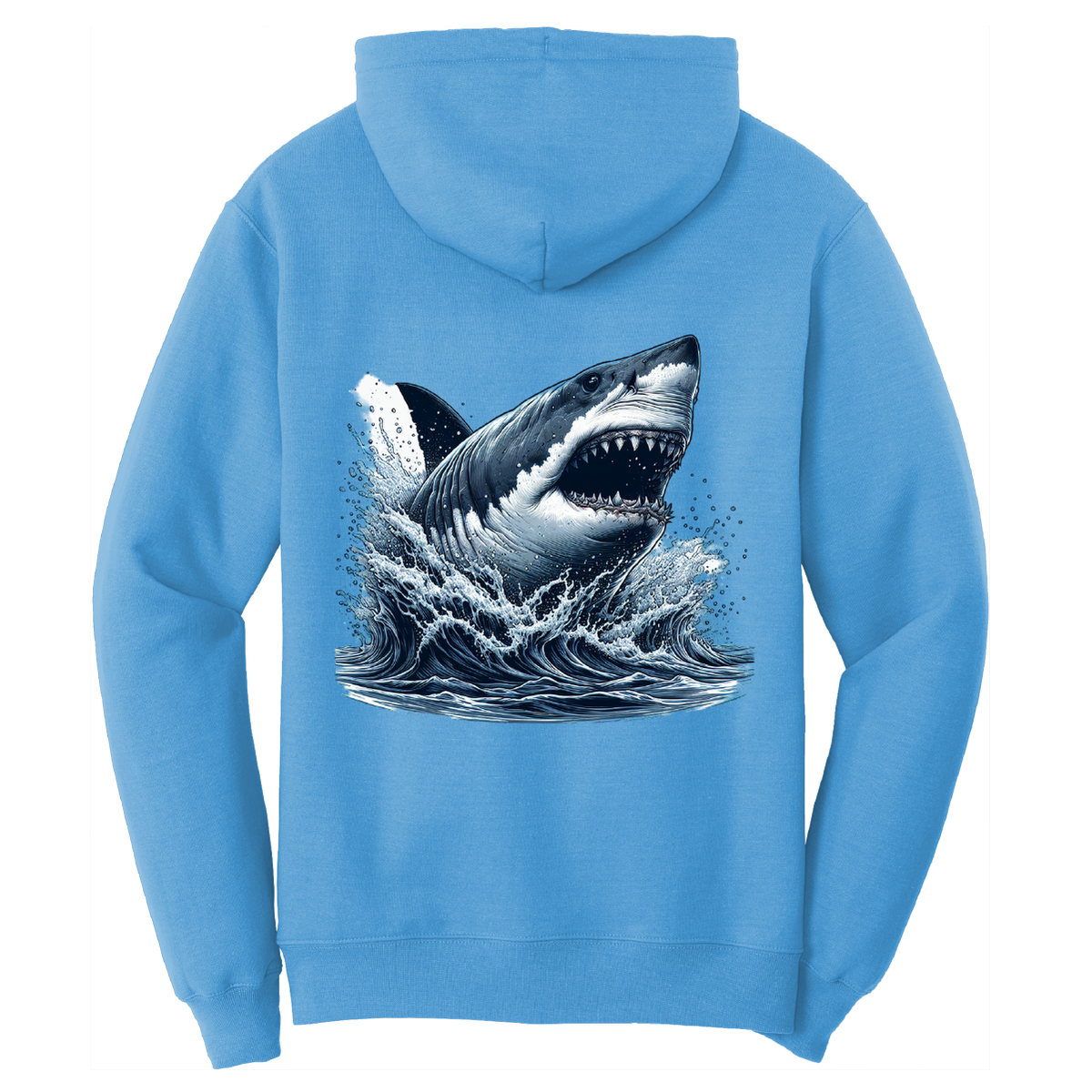 Cape Cod, MA Jaws Men's Cotton Hoodie
