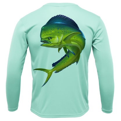 Key West, FL Action Mahi Long Sleeve UPF 50+ Dry-Fit Shirt