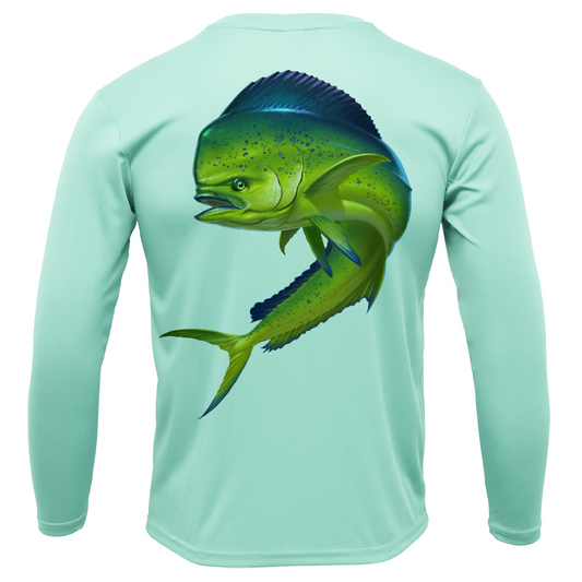 Key West, FL Action Mahi Long Sleeve UPF 50+ Dry-Fit Shirt