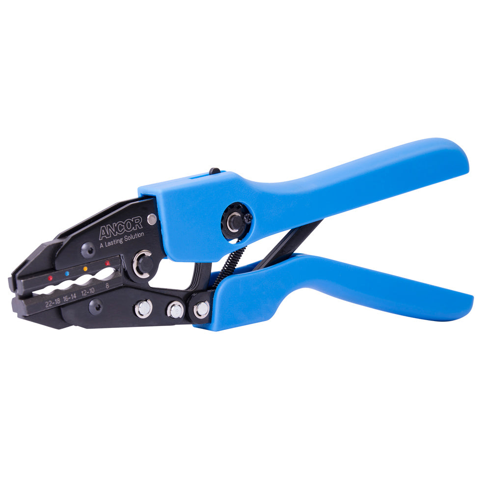 Ancor Single Crimp Ratchet Tool for 22-8 AWG Heatshrink, Vinyl & Nylon Insulated Terminals & Connectors | SendIt Sailing