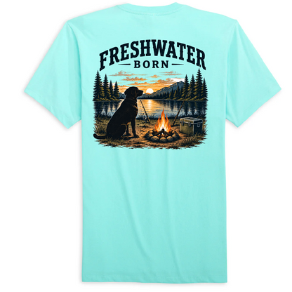 Freshwater Born- Campfire Companion Men's Cotton Tee