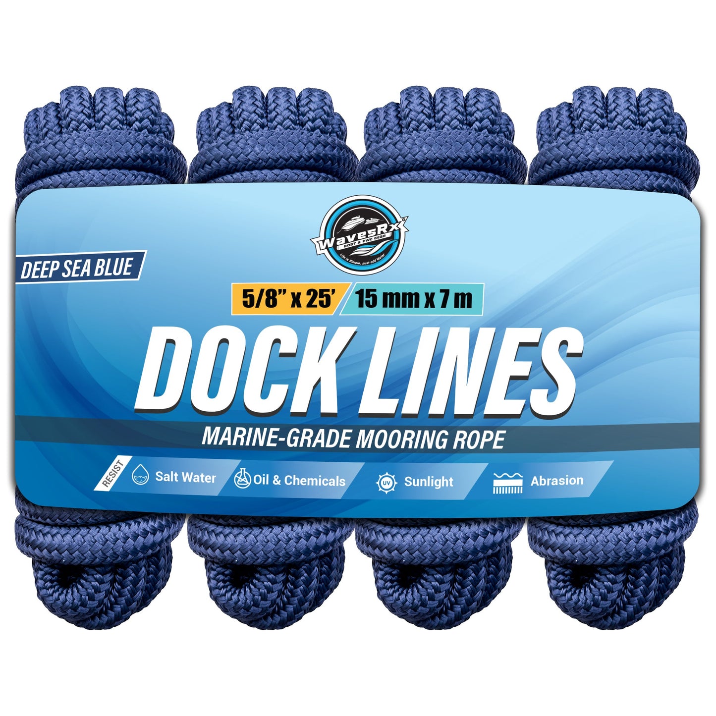 5/8” X 25’  DOCK LINES