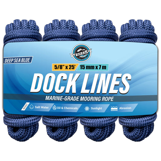 5/8” X 25’  DOCK LINES