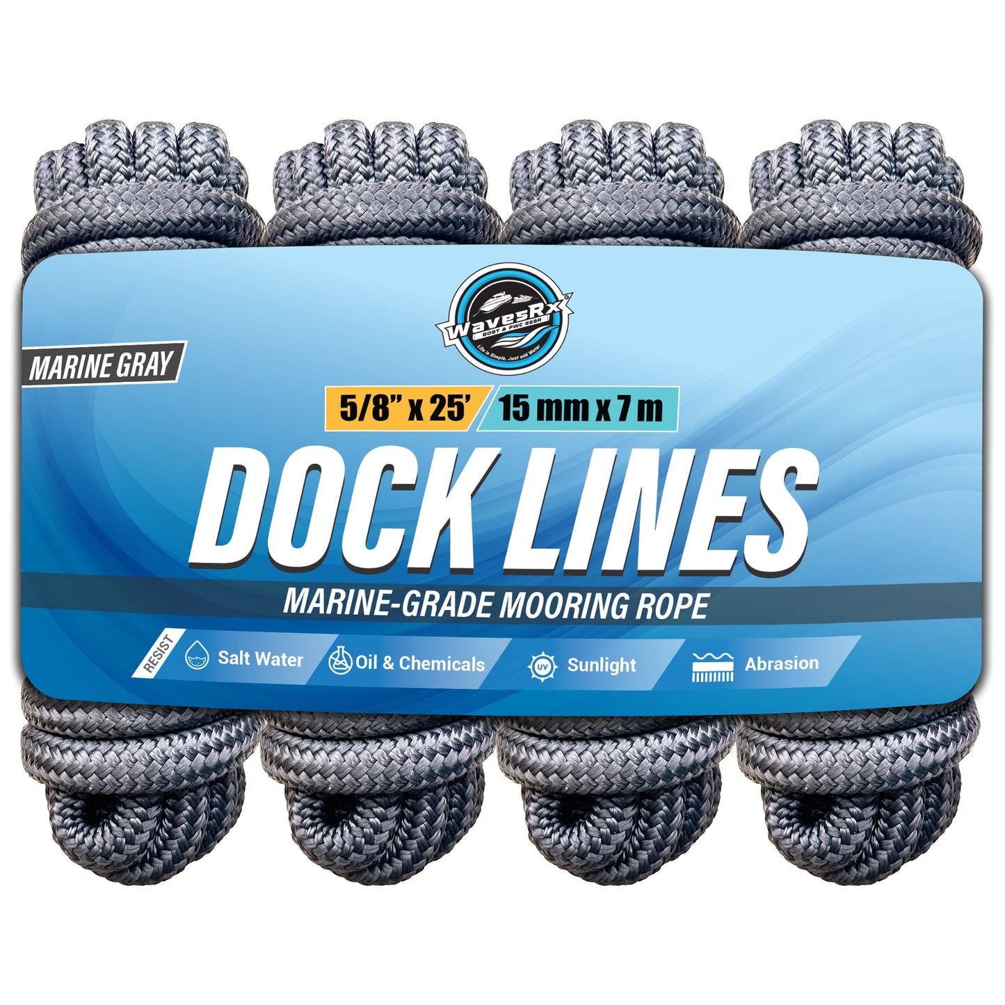 5/8” X 25’  DOCK LINES