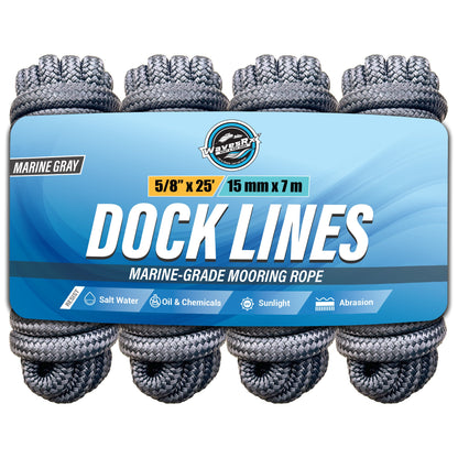 5/8” X 25’  DOCK LINES