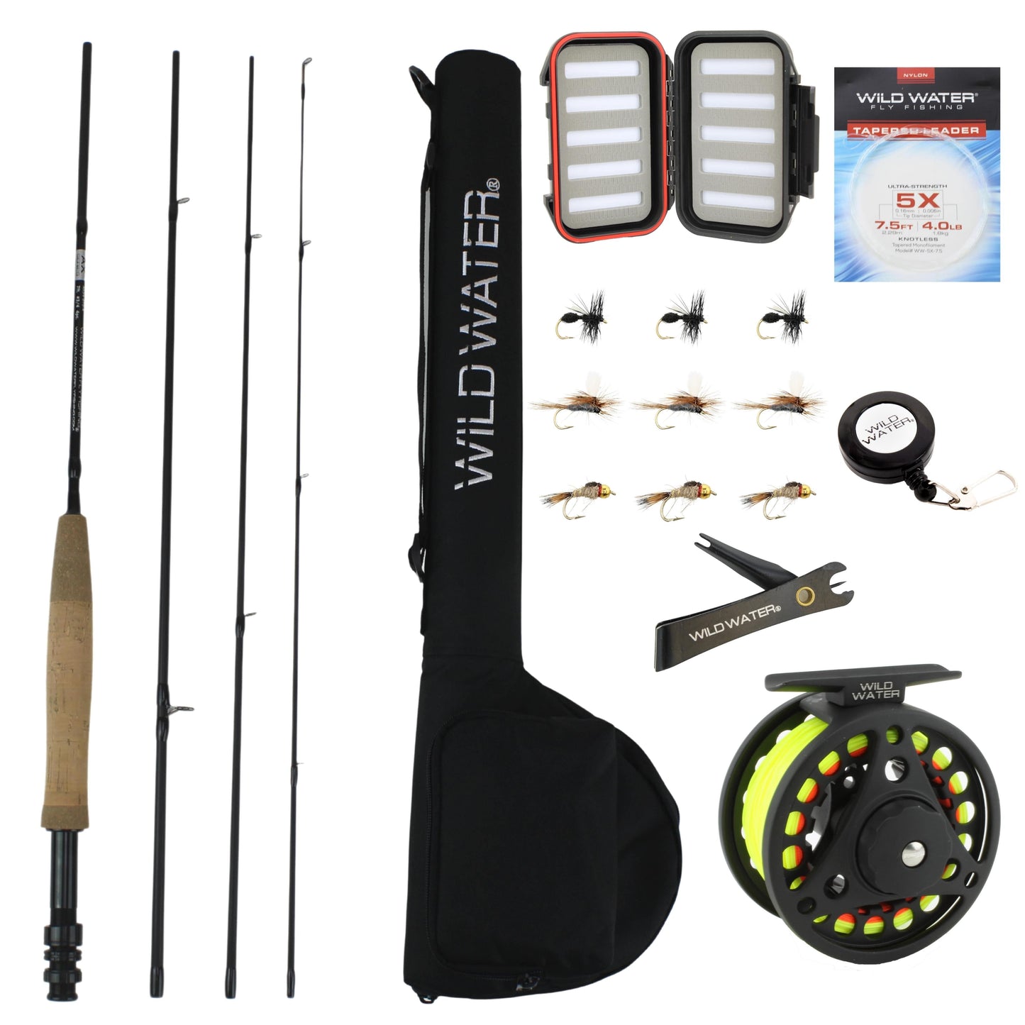 Wild Water Standard Fly Fishing Combo, 7 ft 3/4  wt Rod | SendIt Sailing