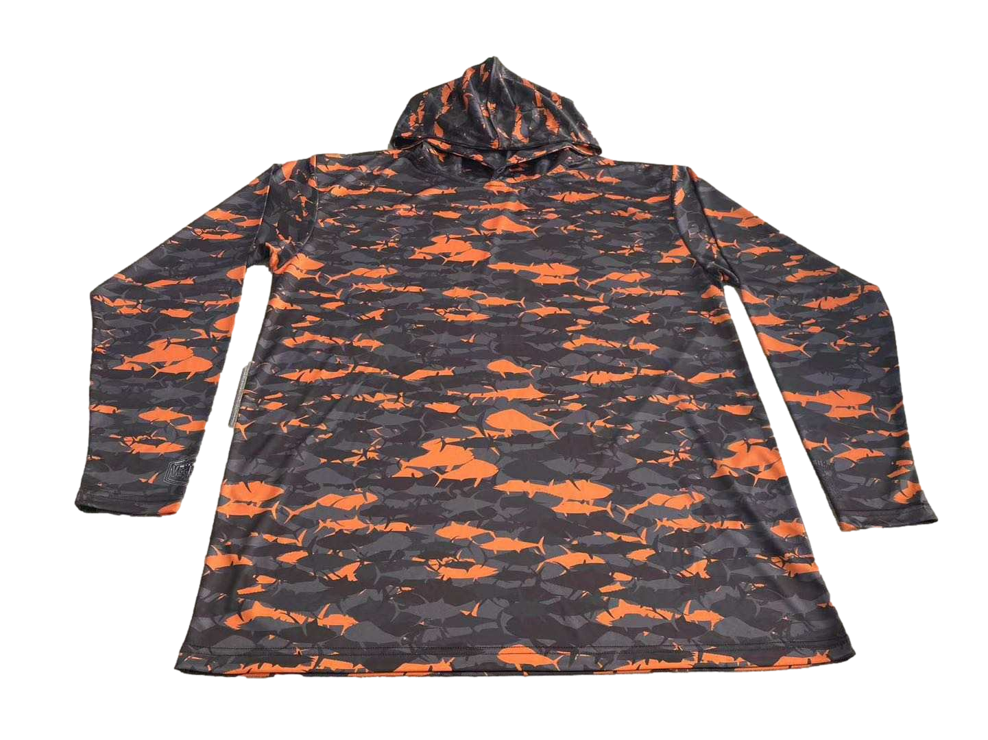 Pelagic Orange Camo Face Buff Dri Fit Hoodie  (Adult/Youth)
