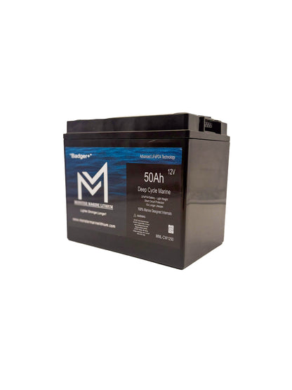 12v 50Ah Deep Cycle Lithium Marine Battery "Hyena" - MML-CW1250