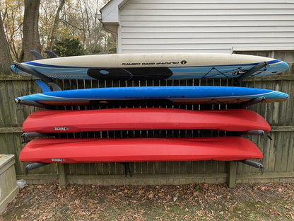 Outdoor Wall Rack |  46 Inch Adjustable Height | Kayak & SUP