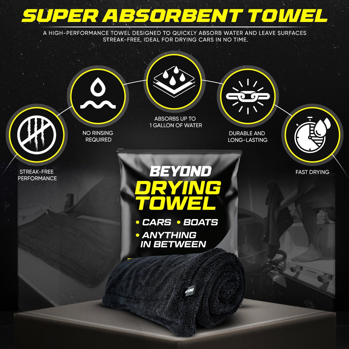 Beyond Drying Towel - Super Absorbent Large Premium Microfiber Towel