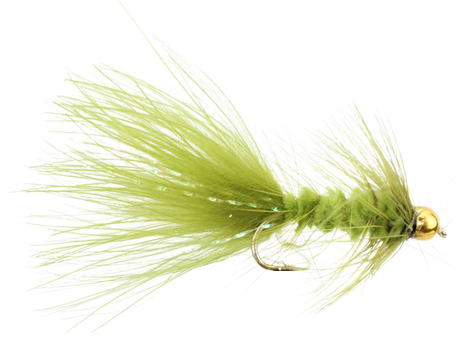 Wild Water Fly Fishing Olive Wooly Bugger w/ Bead Head, Size 10 (Qty 6) | SendIt Sailing