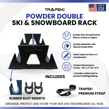 TRAPSKI POWDER DOUBLE Mobile Ski Rack