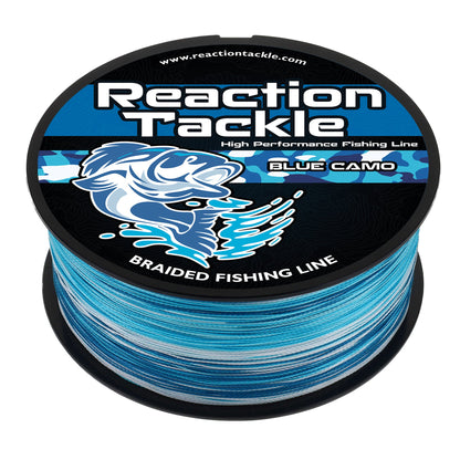 Reaction Tackle Braided Fishing Line - Blue Camo