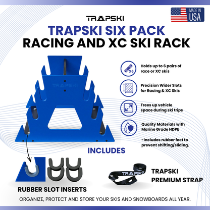 TRAPSKI SIX PACK Racing and XC Ski Rack