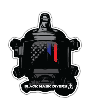 Black Mask Divers Stars & Stripes FFM Sticker