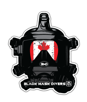 Black Mask Divers Maple Leaf FFM Sticker