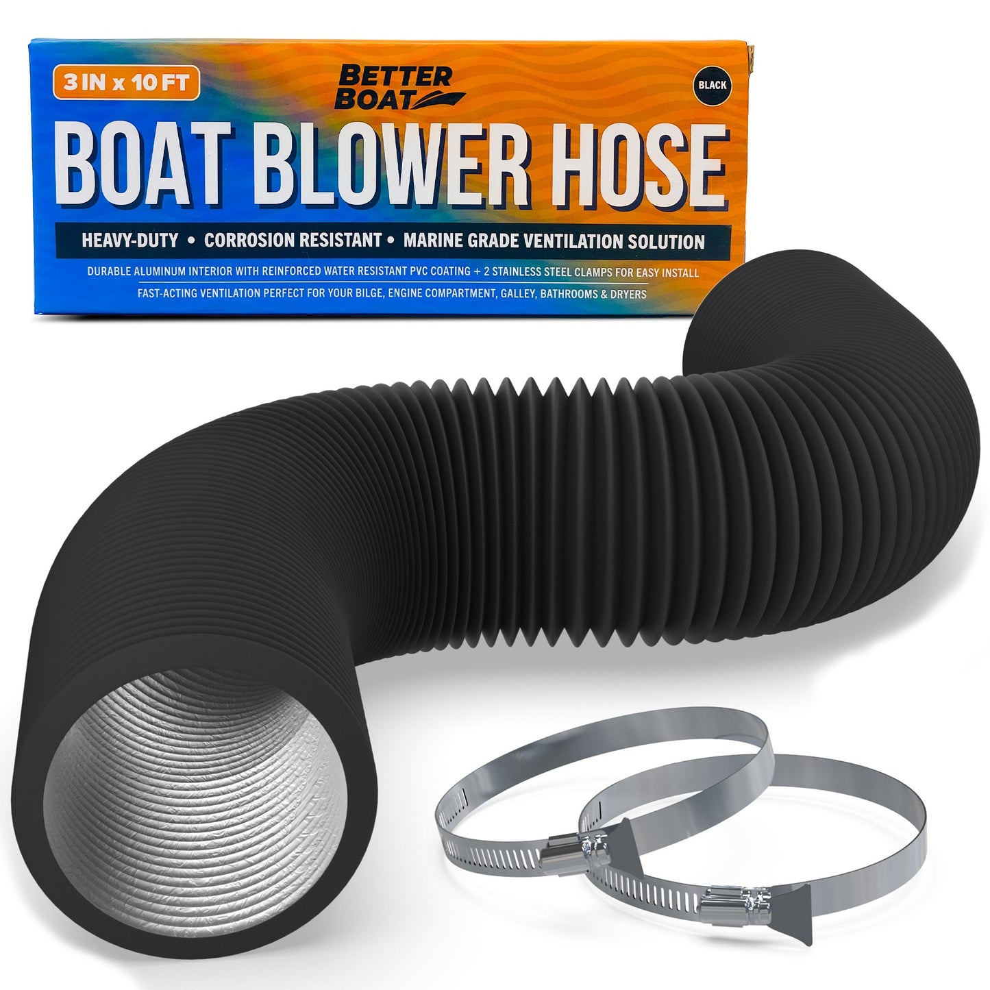 Boat Blower Hose 3in or 4in Exhaust Hose