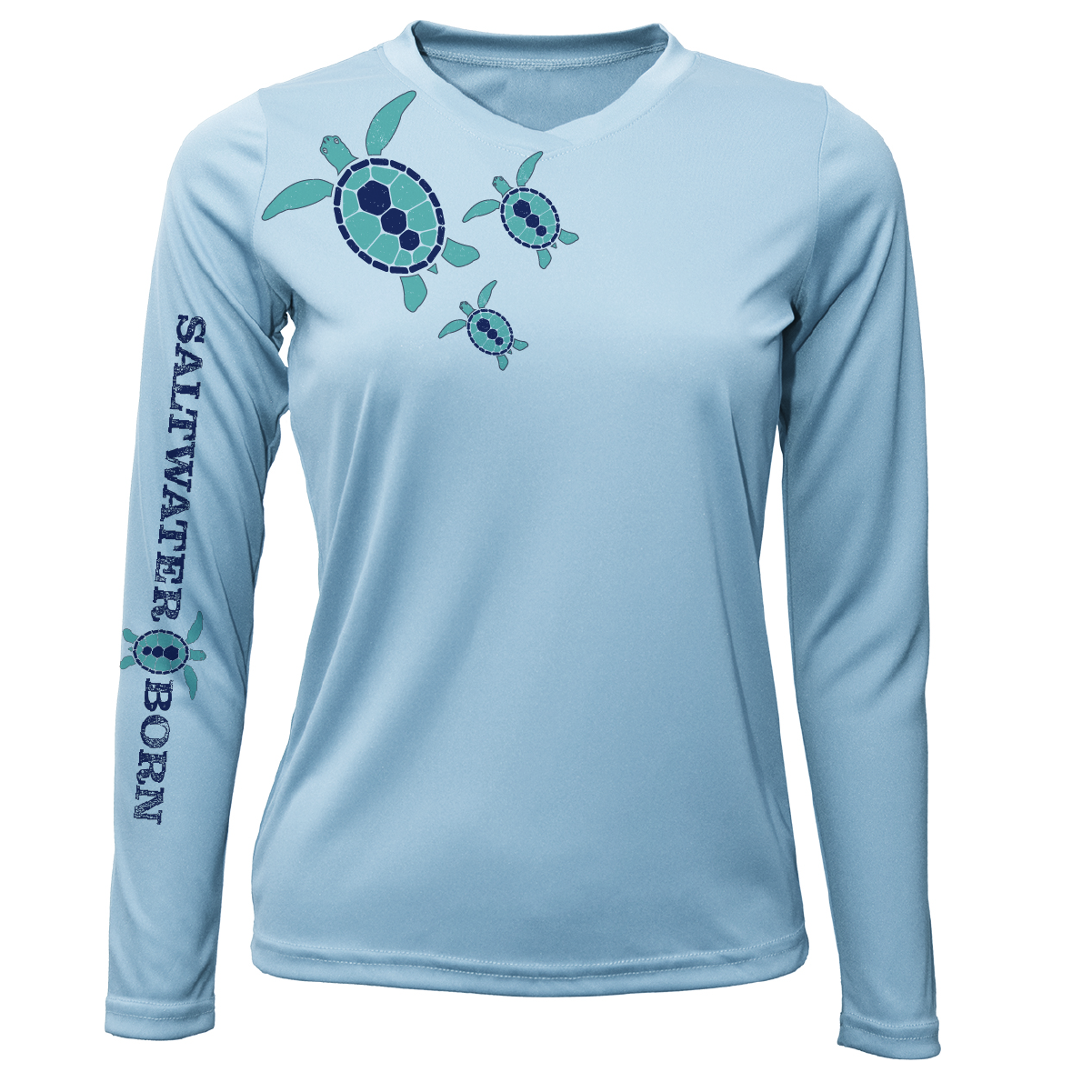 Key West, FL Baby Turtles Women's Long Sleeve UPF 50+ Dry-Fit Shirt