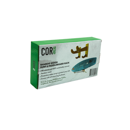 Bamboo SUP Wall Mount with Paddle Rack